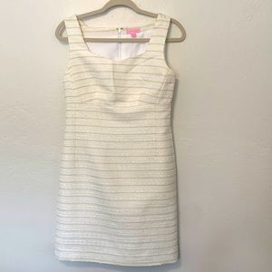 Lilly Pulitzer white and gold dress